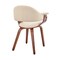 Armen Living Adalyn Cream Faux Leather and Walnut Wood Dining Room Accent Chair LCADCHWACR - alternate 6